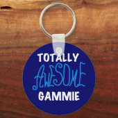 Totaal Blauwe T-shirts Geweldige Gammie en Giften Sleutelhanger (Voorkant)