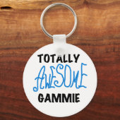 Totaal Blauwe T-shirts Geweldige Gammie en Giften Sleutelhanger (Voorkant)