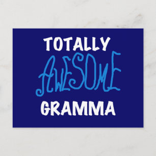 Totaal Blauwe T-shirts Geweldige Gramma en Giften Briefkaart