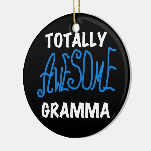 Totaal Blauwe T-shirts Geweldige Gramma en Giften Keramisch Ornament (Links)