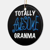 Totaal Blauwe T-shirts Geweldige Granma en Giften Keramisch Ornament (Links)