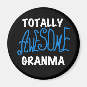 Totaal Blauwe T-shirts Geweldige Granma en Giften Magneet
