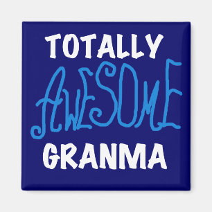 Totaal Blauwe T-shirts Geweldige Granma en Giften Magneet
