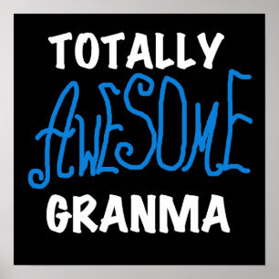 Totaal Blauwe T-shirts Geweldige Granma en Giften Poster