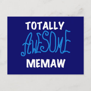 Totaal Blauwe T-shirts Geweldige Memaw en Giften Briefkaart