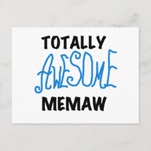 Totaal Blauwe T-shirts Geweldige Memaw en Giften Briefkaart