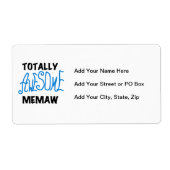 Totaal Blauwe T-shirts Geweldige Memaw en Giften Etiket (Voorkant)