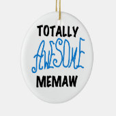 Totaal Blauwe T-shirts Geweldige Memaw en Giften Keramisch Ornament (Rechts)