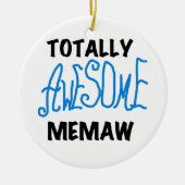 Totaal Blauwe T-shirts Geweldige Memaw en Giften Keramisch Ornament (Voorkant)