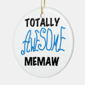 Totaal Blauwe T-shirts Geweldige Memaw en Giften Keramisch Ornament (Links)