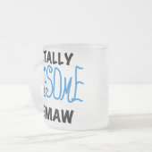 Totaal Blauwe T-shirts Geweldige Memaw en Giften Matglas Koffiemok (Voorkant links)