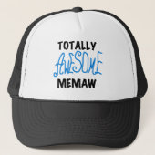 Totaal Blauwe T-shirts Geweldige Memaw en Giften Trucker Pet (Voorkant)