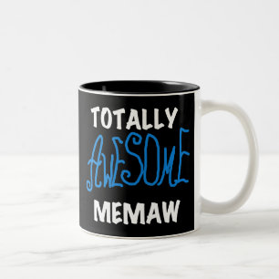 Totaal Blauwe T-shirts Geweldige Memaw en Giften Tweekleurige Koffiemok