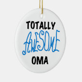 Totaal Blauwe T-shirts Geweldige Oma en Giften Keramisch Ornament (Rechts)