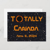 Totaal Canada 2024 Zonsverduistering Briefkaart (Voorkant / Achterkant)
