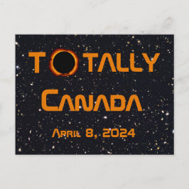 Totaal Canada 2024 Zonsverduistering Briefkaart