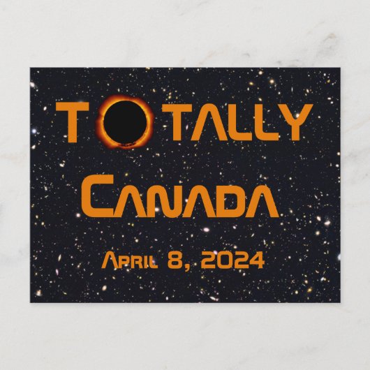 Totaal Canada 2024 Zonsverduistering Briefkaart (Voorkant)