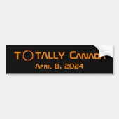 Totaal Canada 2024 Zonsverduistering Bumpersticker (Voorkant)