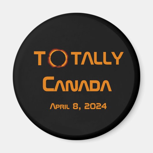 Totaal Canada 2024 Zonsverduistering Magneet (Voorkant)