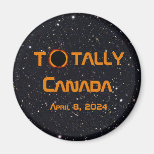 Totaal Canada 2024 Zonsverduistering Magneet