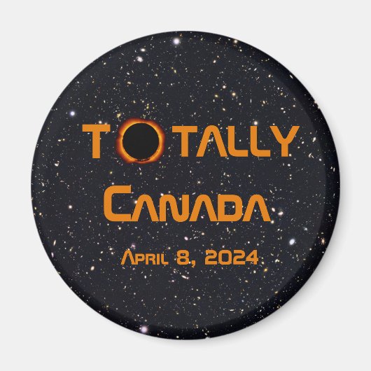 Totaal Canada 2024 Zonsverduistering Magneet (Voorkant)
