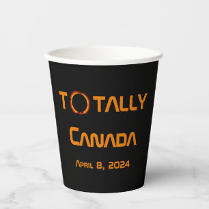 Totaal Canada 2024 Zonsverduistering Papieren Bekers