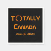 Totaal Canada 2024 Zonsverduistering Servet (Voorkant)