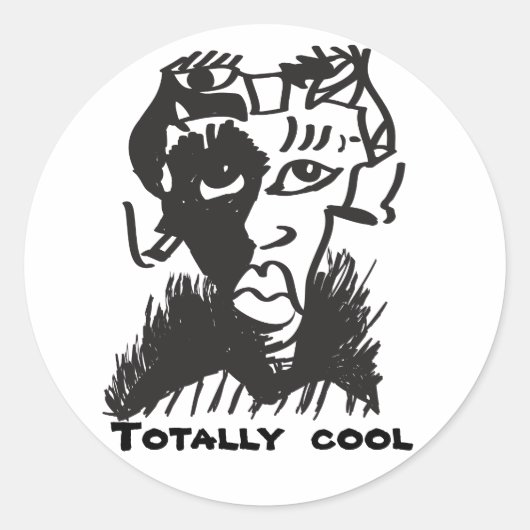 Totaal Cool Quote Afrika Jamaicaanse Ronde Sticker (Voorkant)