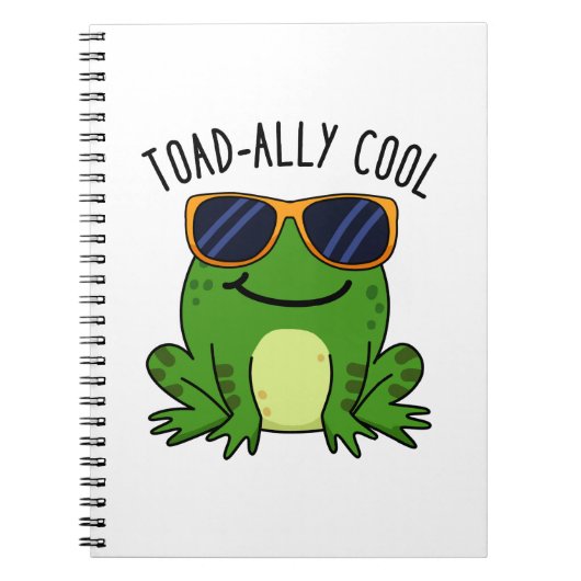 Totaal Coole Grappige Pad Pun Notitieboek (Voorkant)