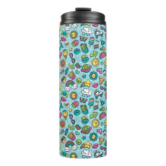 Totaal Cute Doodles-beker Thermosbeker (Voorkant)