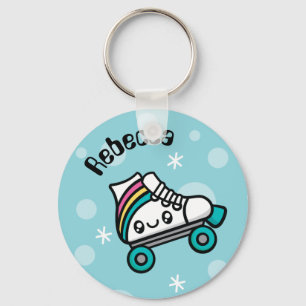 Totaal Cute Doodles Roller Schaats sleutelhanger