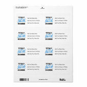 Totaal de Blauwe Giften van T-shirts Geweldige Etiket (Full Sheet)