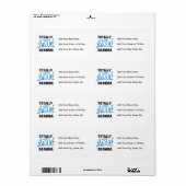 Totaal de Blauwe Giften van T-shirts Geweldige Etiket (Full Sheet)