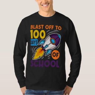 Totaal de lucht in voor 100 dagen schoolreis door t-shirt