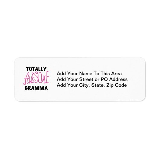 Totaal de Roze Giften van T-shirts Geweldige Etiket (Voorkant)