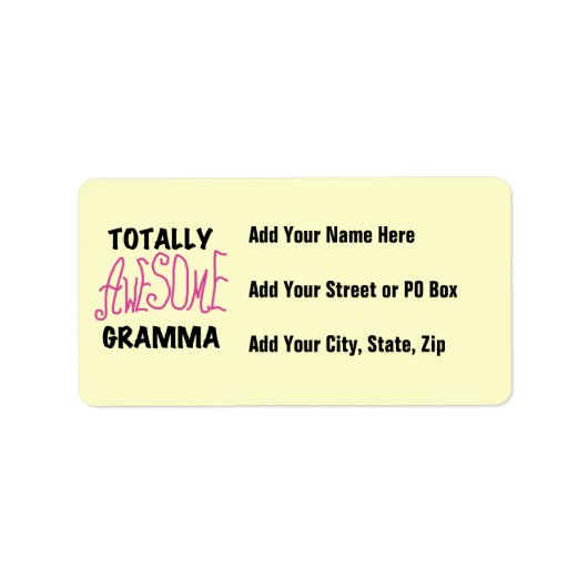 Totaal de Roze Giften van T-shirts Geweldige Etiket (Voorkant)