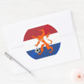 Totaal football voetbal Oranje Nederlandse leeuw Ronde Sticker (Envelop)