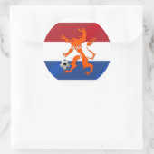 Totaal football voetbal Oranje Nederlandse leeuw Ronde Sticker (Tas)