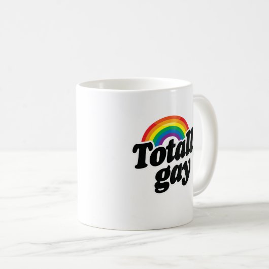 TOTAAL GAY RAINBOW - WITTE -.png Koffiemok (Voorkant rechts)