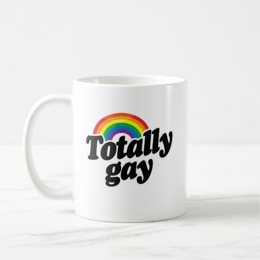 TOTAAL GAY RAINBOW - WITTE -.png Koffiemok (Links)