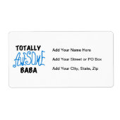 Totaal Geweldige Baba Tshirts en geschenken Etiket (Voorkant)