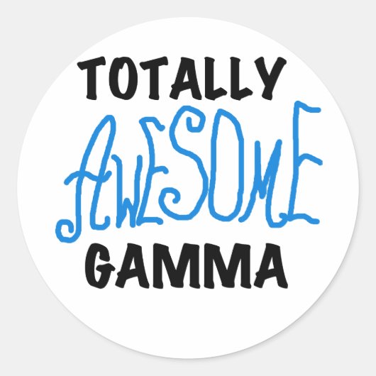 Totaal Geweldige Gamma Blue Tshirts en Geschenken Ronde Sticker (Voorkant)