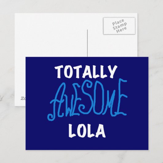 Totaal Geweldige Lola Blue Tshirts en geschenken Briefkaart (Voorkant / Achterkant)