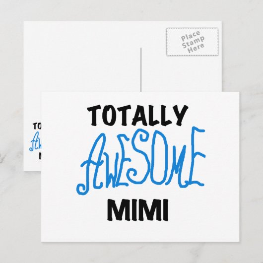 Totaal Geweldige Mimi Blauwe T-shirts en Giften Briefkaart (Voorkant / Achterkant)