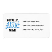 Totaal Geweldige Mimi Blauwe T-shirts en Giften Etiket (Voorkant)