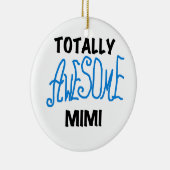 Totaal Geweldige Mimi Blauwe T-shirts en Giften Keramisch Ornament (Rechts)