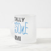 Totaal Geweldige Mimi Blauwe T-shirts en Giften Matglas Koffiemok (Voorkant links)