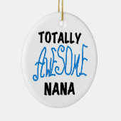 Totaal Geweldige Nana Blue T-shirts en Giften Keramisch Ornament (Rechts)