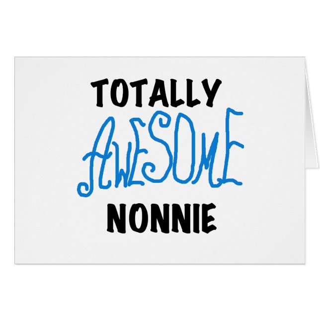Totaal Geweldige Nonnie Blue Tekst Tshirts en gesc (Voorkant Horizontaal)