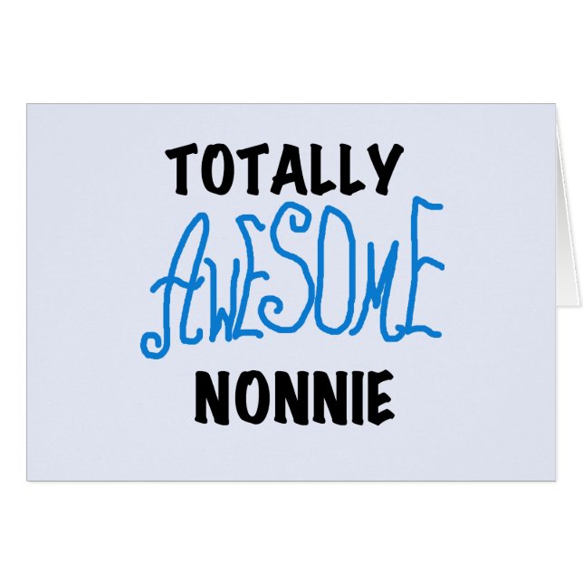 Totaal Geweldige Nonnie Blue Tekst Tshirts en gesc (Voorkant Horizontaal)
